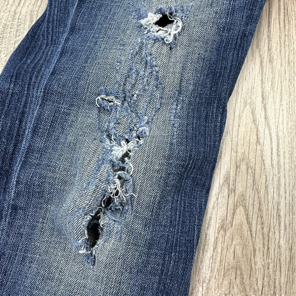 BKE Culture Capri Jeans Women 28 Distressed Bootcut Blue Denim - Picture 10 of 16